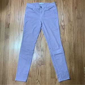 Loft Size 4 Modern Skinny Mid Rise Dusty Lavender Corduroy Pants Work Spring